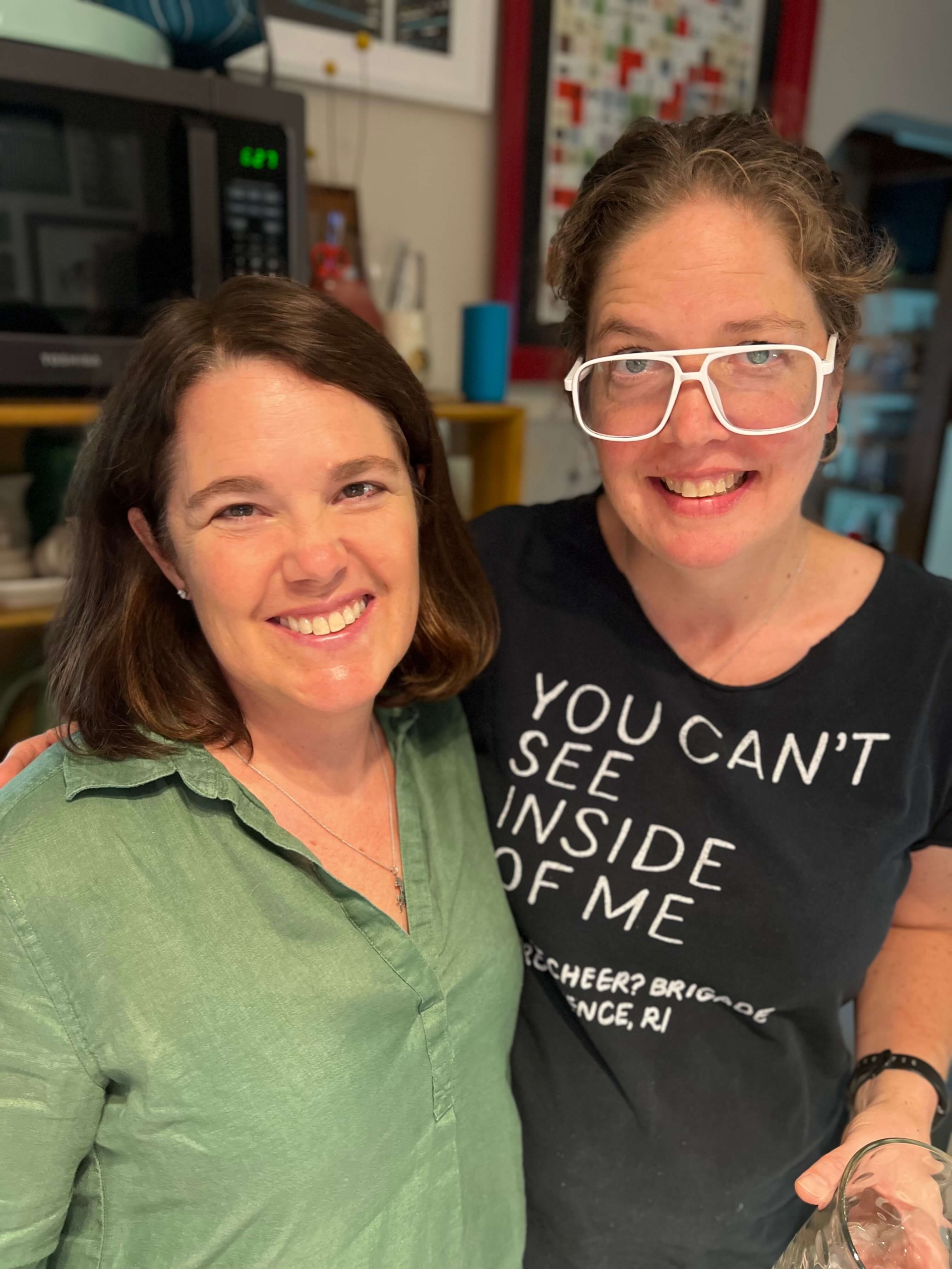 Leslie Millar, co-owner of The Quonset Hut, with artist, Letitia Quesenberry, circa 2022.
