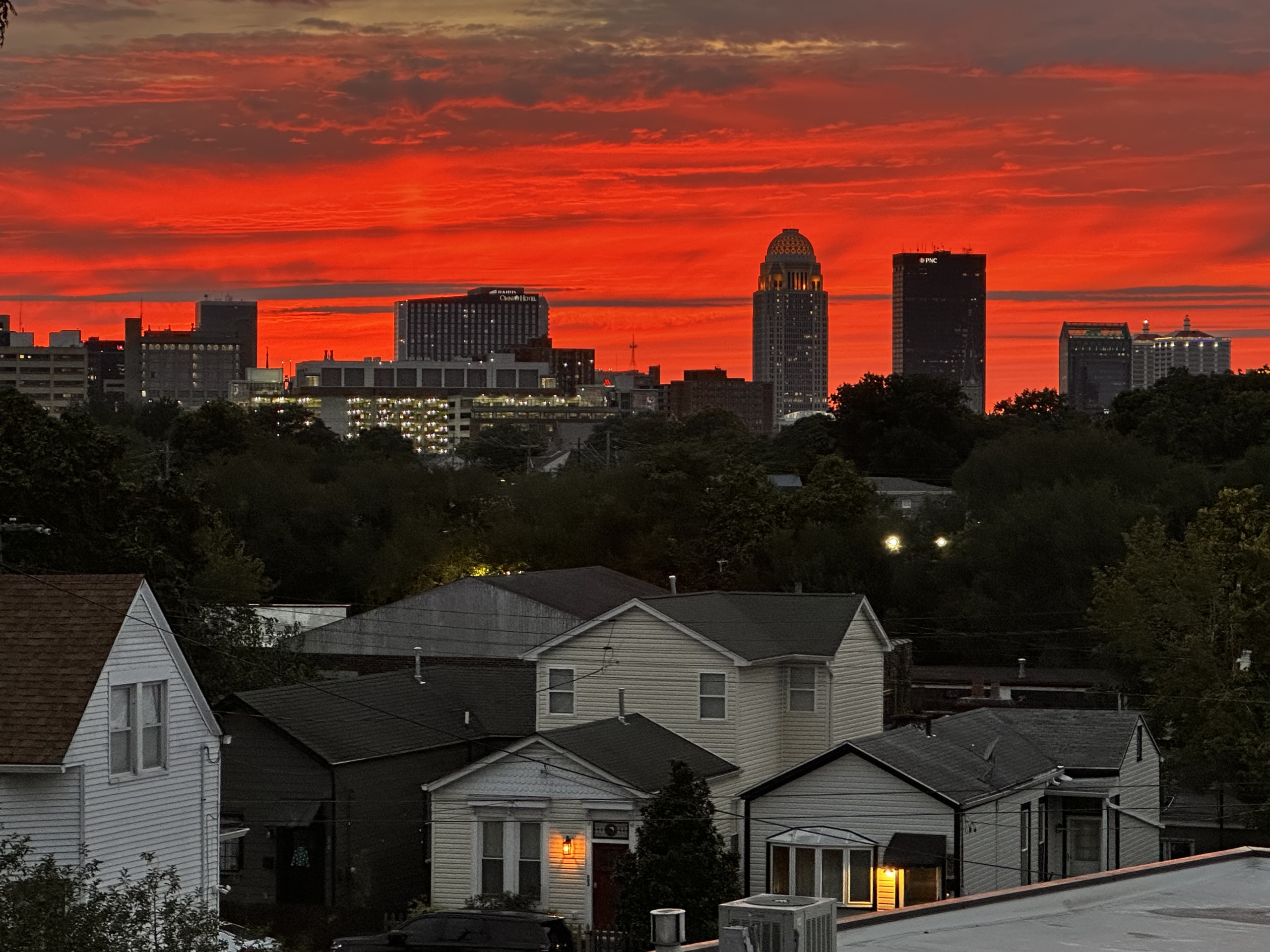 Red Sunset from The Quonset Hut