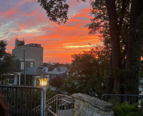 Sunset Over the Stairway